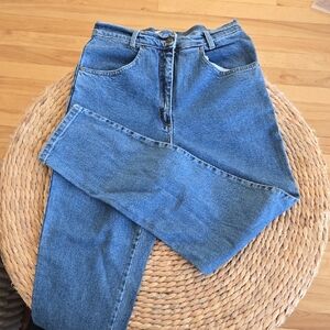 High Rise Blue Denim Jeans